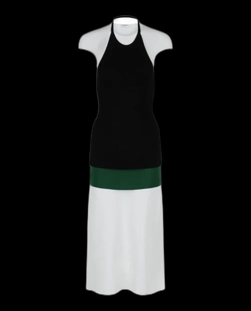 Ferragamo Layered Midi Dress White