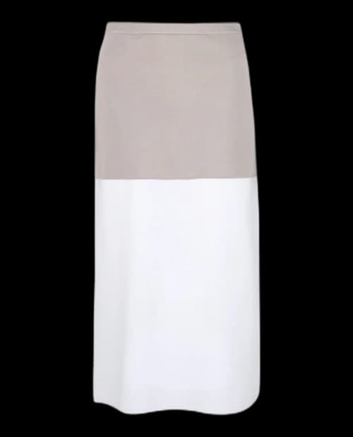 Ferragamo Layered Panel Midi Skirt White