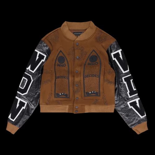 Who Decides War Namesake Varsity Jacket 'Brown'