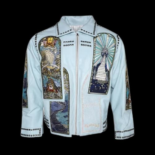Who Decides War Eternity Leather Jacket 'Sky'