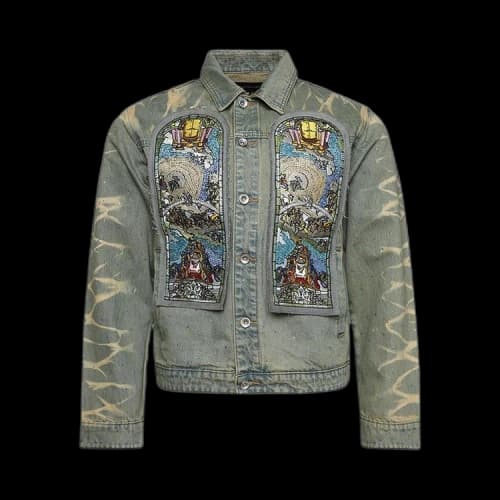 Who Decides War Unfurled Cropped Denim Jacket 'Denim'