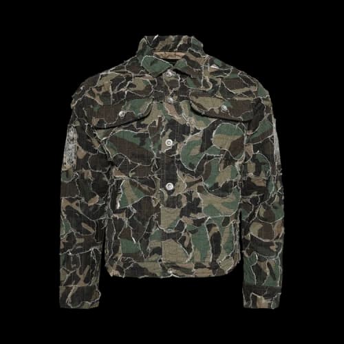 Who Decides War Camo Trucker Jacket 'Olive'