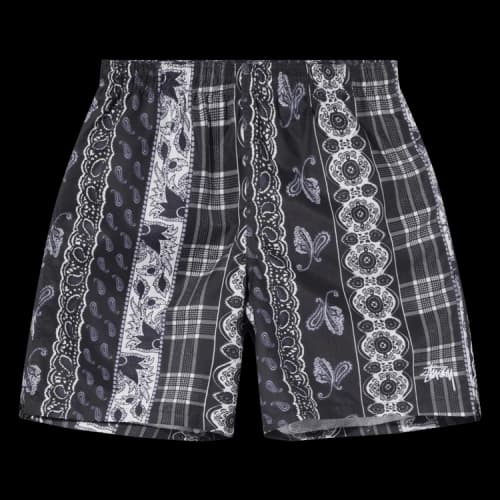 Stussy Paisley Plaid Stock Water Short 'Black'