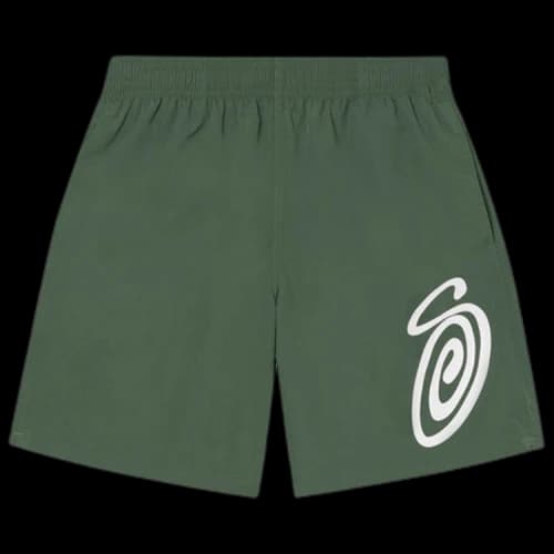 Stussy Curly S Water Short 'Pine'