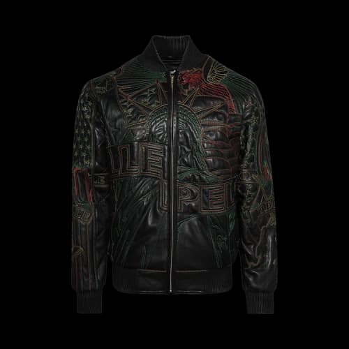 Who Decides War x Pelle Pelle Monument Jacket 'Coal/Multicolor'