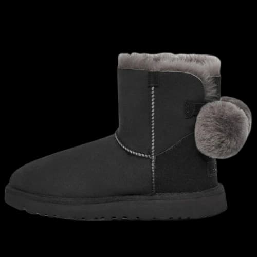 UGG Mini Bailey Fuzzy Bow 'Black' (Women's)