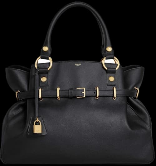 Celine Medium Antia Bag in Supple Calfskin Black