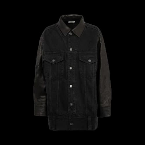 Khaite Grizzo Jacket Leather Combo 'Prescott'