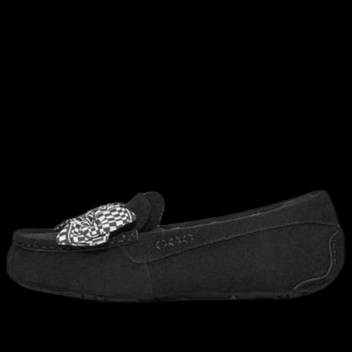 UGG Ansley Bow Slippers 'Black White' (Women's)