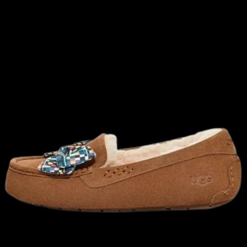 UGG Ansley Bow Slippers 'Tan Blue' (Women's)