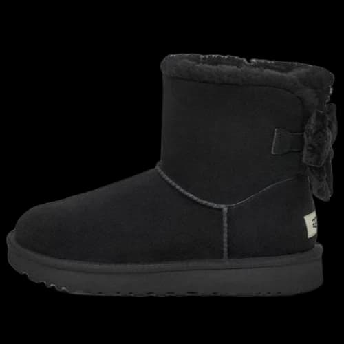 UGG Mini Bailey Bow Crushed Velvet Boot 'Black' (Women's)