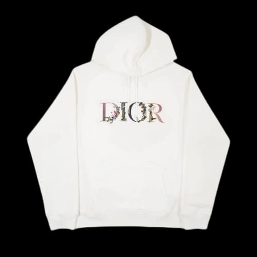 Dior Flowers Embroidered Hoodie 'White'
