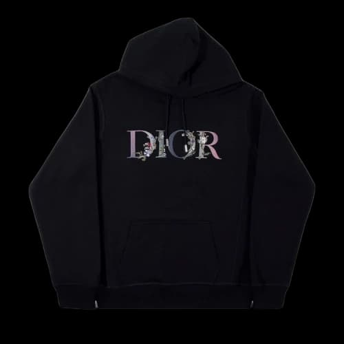 Dior Flowers Embroidered Hoodie 'Black'