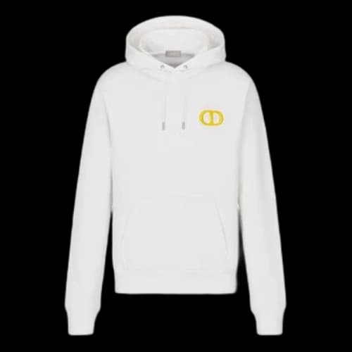 DIOR Logo Embroidered Solid Color White