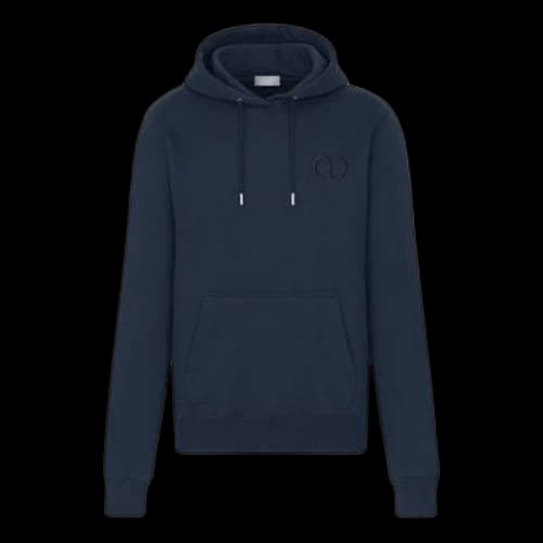 DIOR Logo Embroidered Solid Color Dark Blue