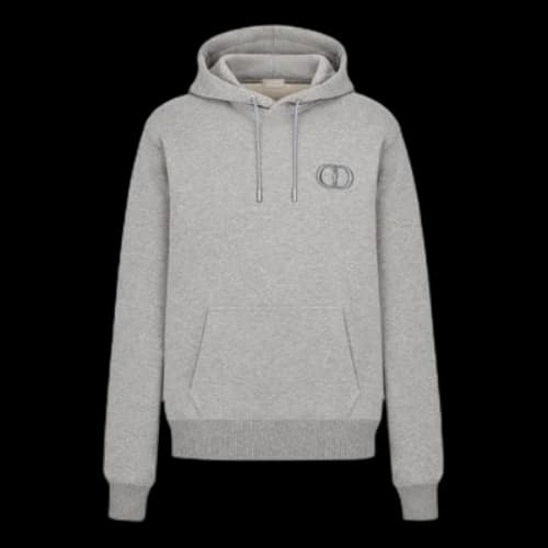 DIOR SS21 Embroidered Logo Pattern Gray