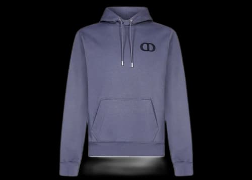 Dior "CD Icon" Embroidered Hoodie Purple