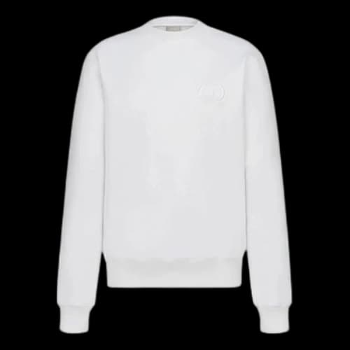 DIOR SS21 CD Icon Embroidery Round Collar Male White