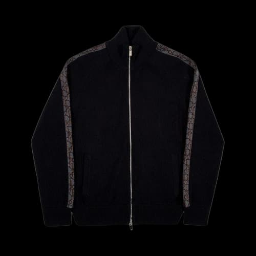 Dior Knit Oblique Jacquard Zip Up 'Black'