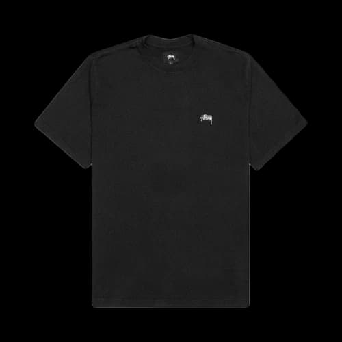 Stussy Stock Logo Short-Sleeve Tee 'Black'