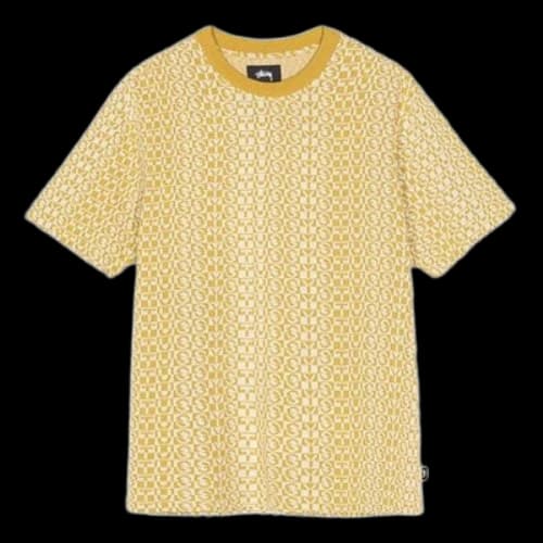 Stussy Alphabet Printing Short Sleeve Yellow