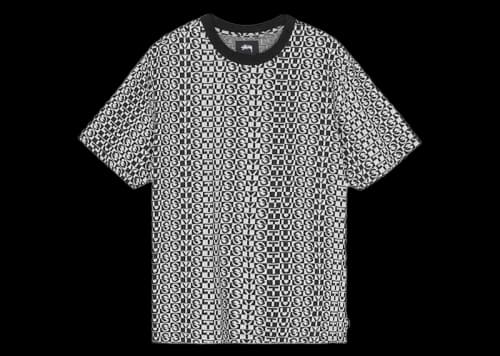 Stussy Check Crew Tee Black