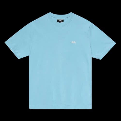 Stussy Stock Logo Short-Sleeve Crew 'Blue'