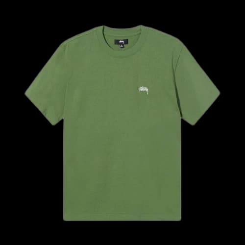 Stussy Stock Logo Tee 'Green'