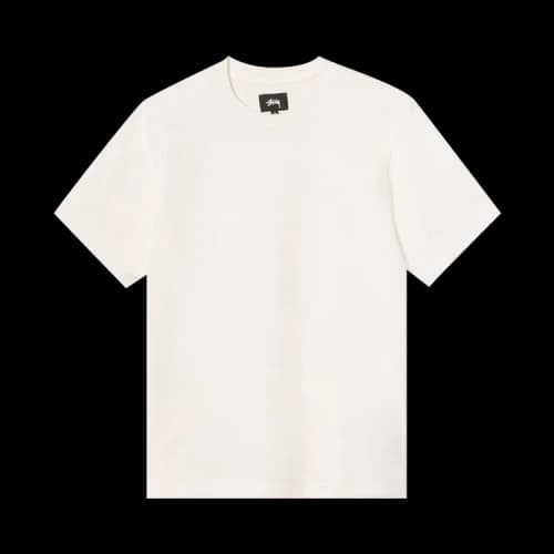 Stussy Stock Logo Short-Sleeve Crew 'Natural'