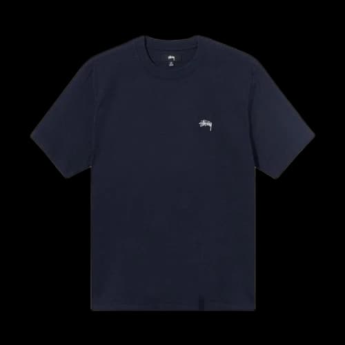 Stussy Stock Logo Short-Sleeve Crew 'Navy'
