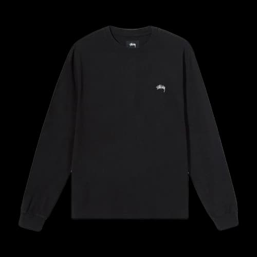 Stussy Stock Logo Long-Sleeve Crew 'Black'