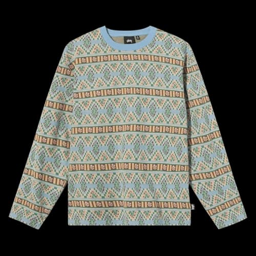 Stussy Giza Long-Sleeve Crew 'Blue'