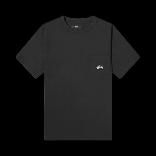 Stussy Stock Logo Pocket Tee 'Black'