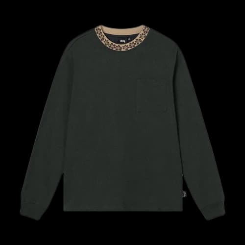 Stussy Flower Mock Neck Long-Sleeve Crew 'Black'