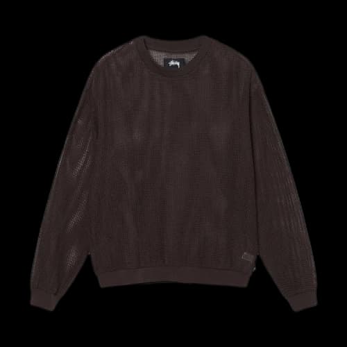 Stussy Cotton Mesh Long-Sleeve Crew 'Brown'