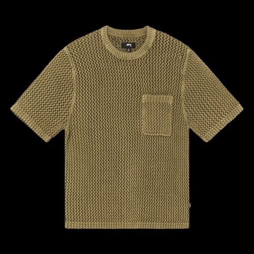 Stussy O'Dyed Mesh Crew 'Khaki'