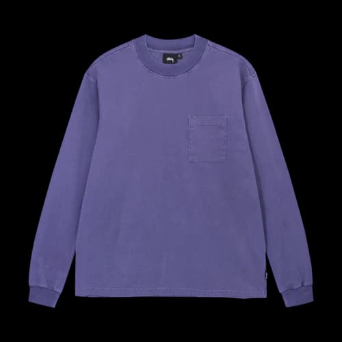 Stussy Pigment Dyed Mock Neck Purple