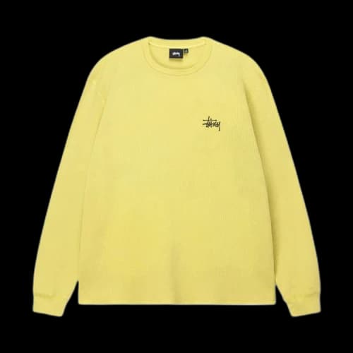 Stussy Basic Stock Long-Sleeve Thermal 'Yellow'