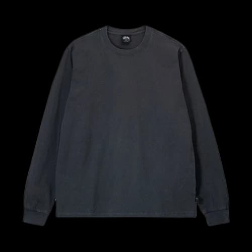 Stussy Pigment Dyed L/S Crew Black