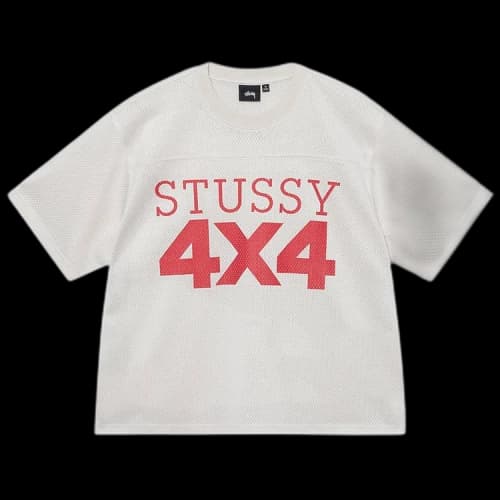 Stussy 4X4 Mesh Football Jersey 'Bone'