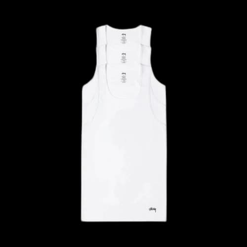 Stussy Tank Tops (3 Pack) White