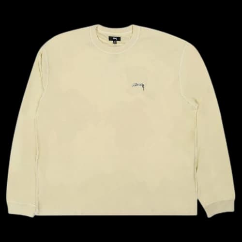 Stussy Lazy Long-Sleeve Tee 'Pale Yellow'