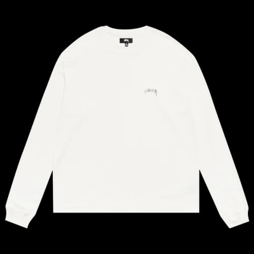 Stussy Lazy Long-Sleeve Tee 'White'