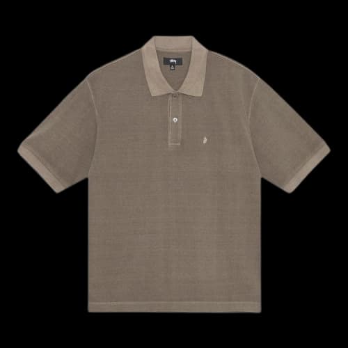 Stussy Pigment Dyed Pique Polo 'Taupe'
