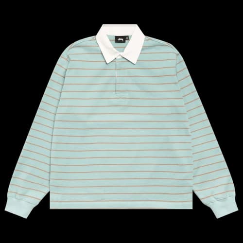 Stussy Striped Rugby Shirt 'Blue'