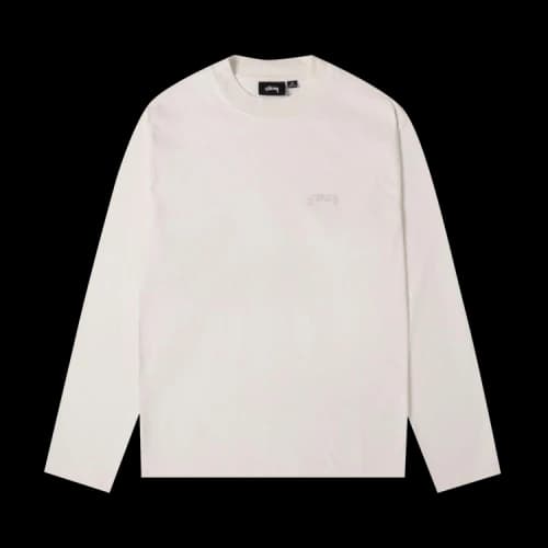 Stussy Dyed Long-Sleeve Mock Neck Tee 'White'