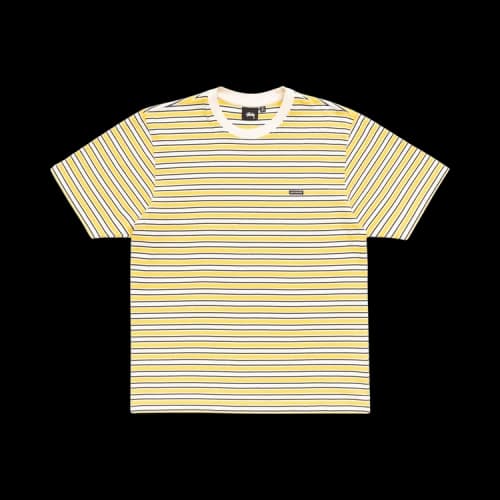 Stussy Beach Stripe Tee 'Yellow'