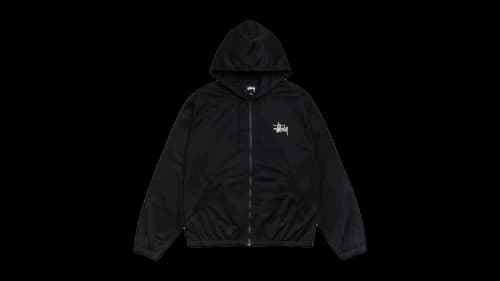 Stussy Athletic Mesh Zip Hoodie Black
