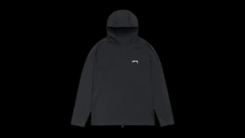 Stussy Hooded Rash Guard Top Black