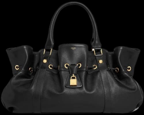Celine Medium Abbey Bag in Supple Calfskin Black